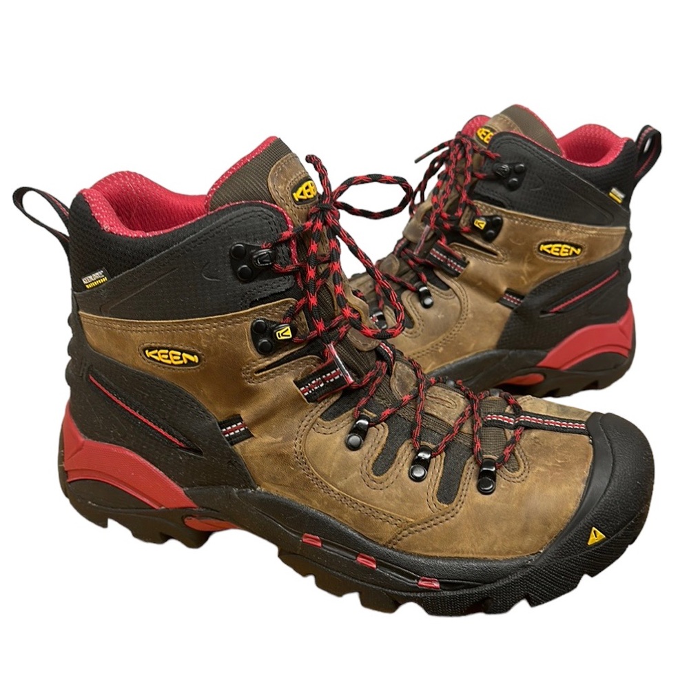 Keen Waterproof Brown Dry Pittsburgh Steel Toe Leather Utility Work Boots 12EE